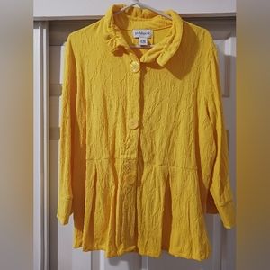 Peck&peck yellow blouse size large